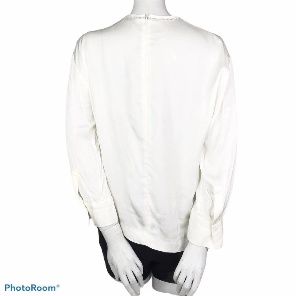 Sandro H18Camille ecru white embellished top - Picture 3 of 14